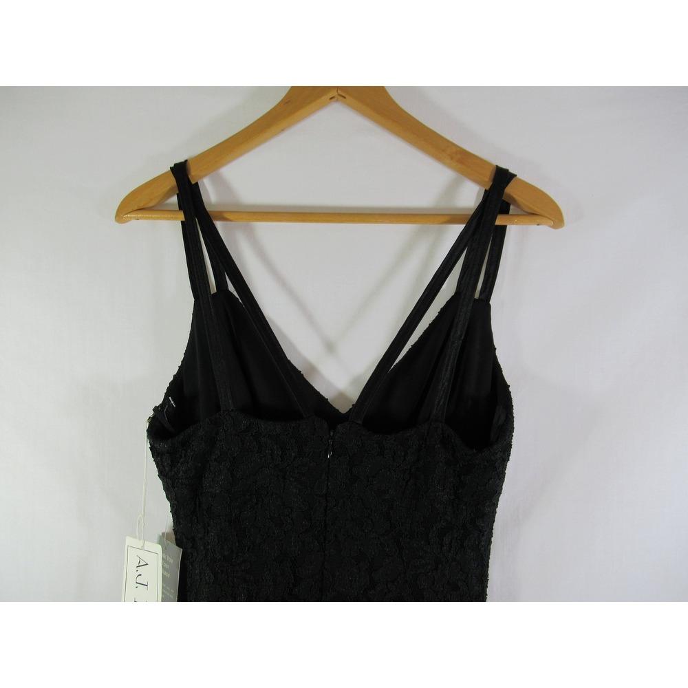 NEW Vintage 90s Black Lace Mermaid Dress A.J. Bari Prom Homecoming Formal - Picture 6 of 9